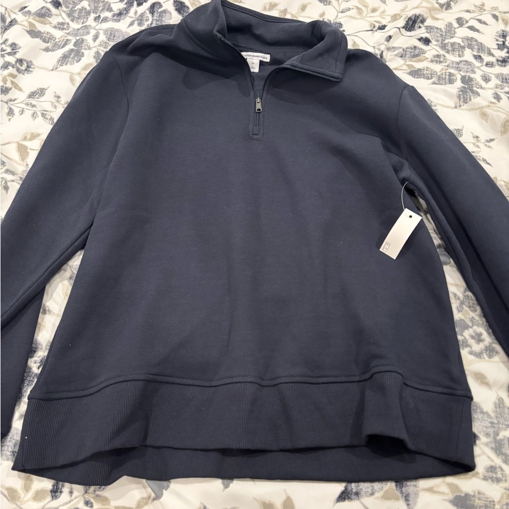 Amazon Essentials Men’s Dark Blue Half-Zip Sweater